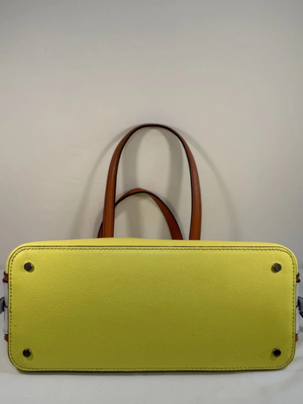 KATE SPADE Patterson Drive Yellow Domed Yellow Colorblock Handbag